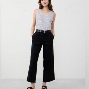 BANANA REPUBLIC WIDE-LEG HIGH-RISE CROPPED CHINO Navy NWT SIZE 14